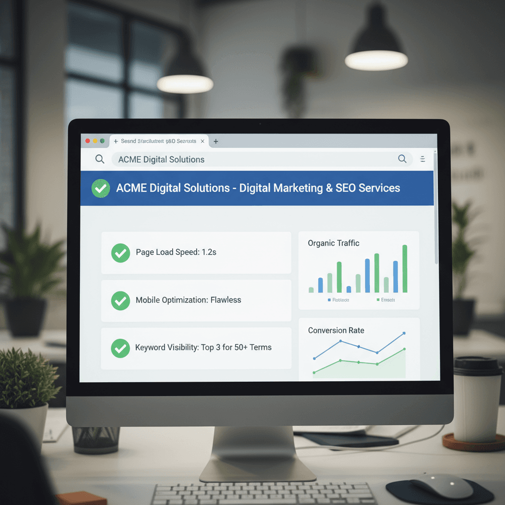 SEO optimization dashboard