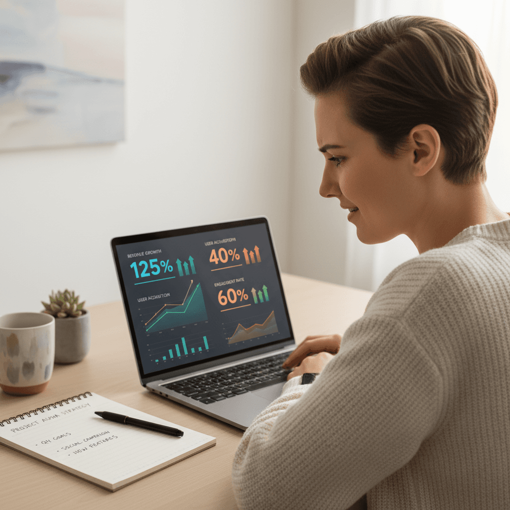 Analytics dashboard showing website search engine optimization metrics