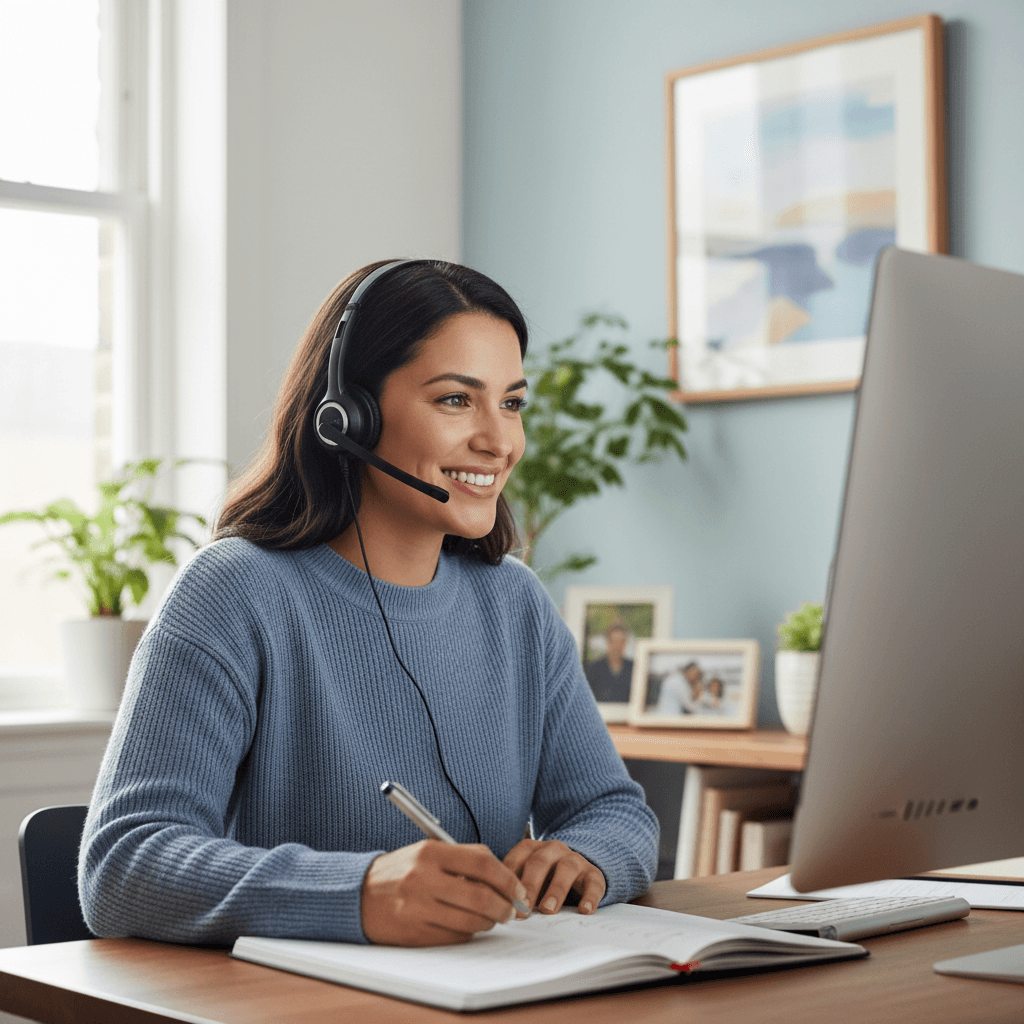 Friendly customer support professional